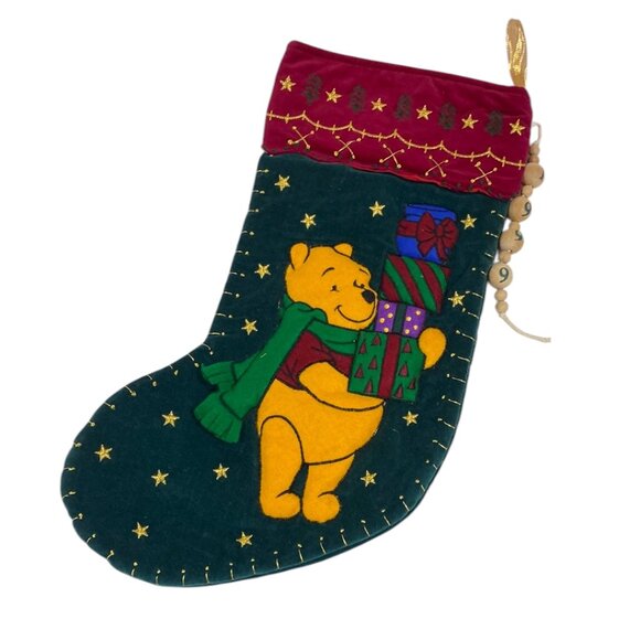 Disney, Vintage "Winnie the Pooh" Christmas Stocking, 1999, 100% cotton - Picture 1 of 12